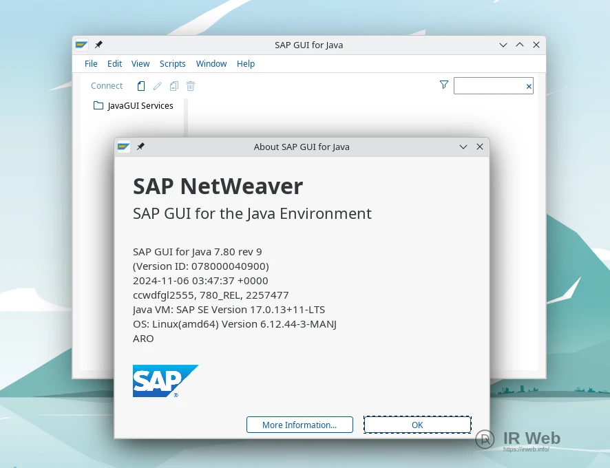 Logo SAP GUI for Java dan Manjaro Linux