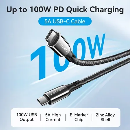 Kabel Vention USB-C 100W
