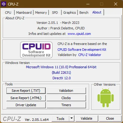 CPU-Z tab SPD