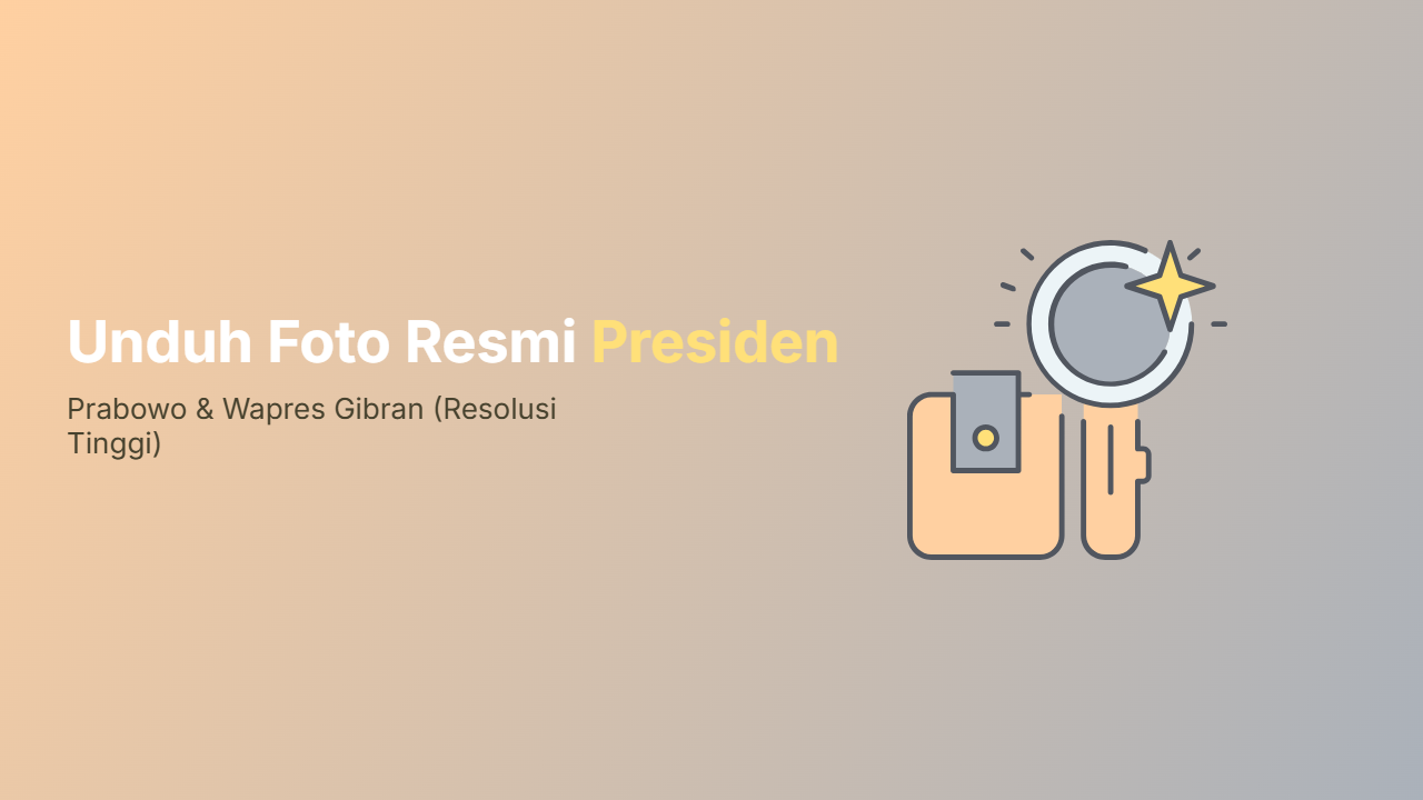 Foto resmi berdampingan Presiden Prabowo Subianto dan Wakil Presiden Gibran Rakabuming.