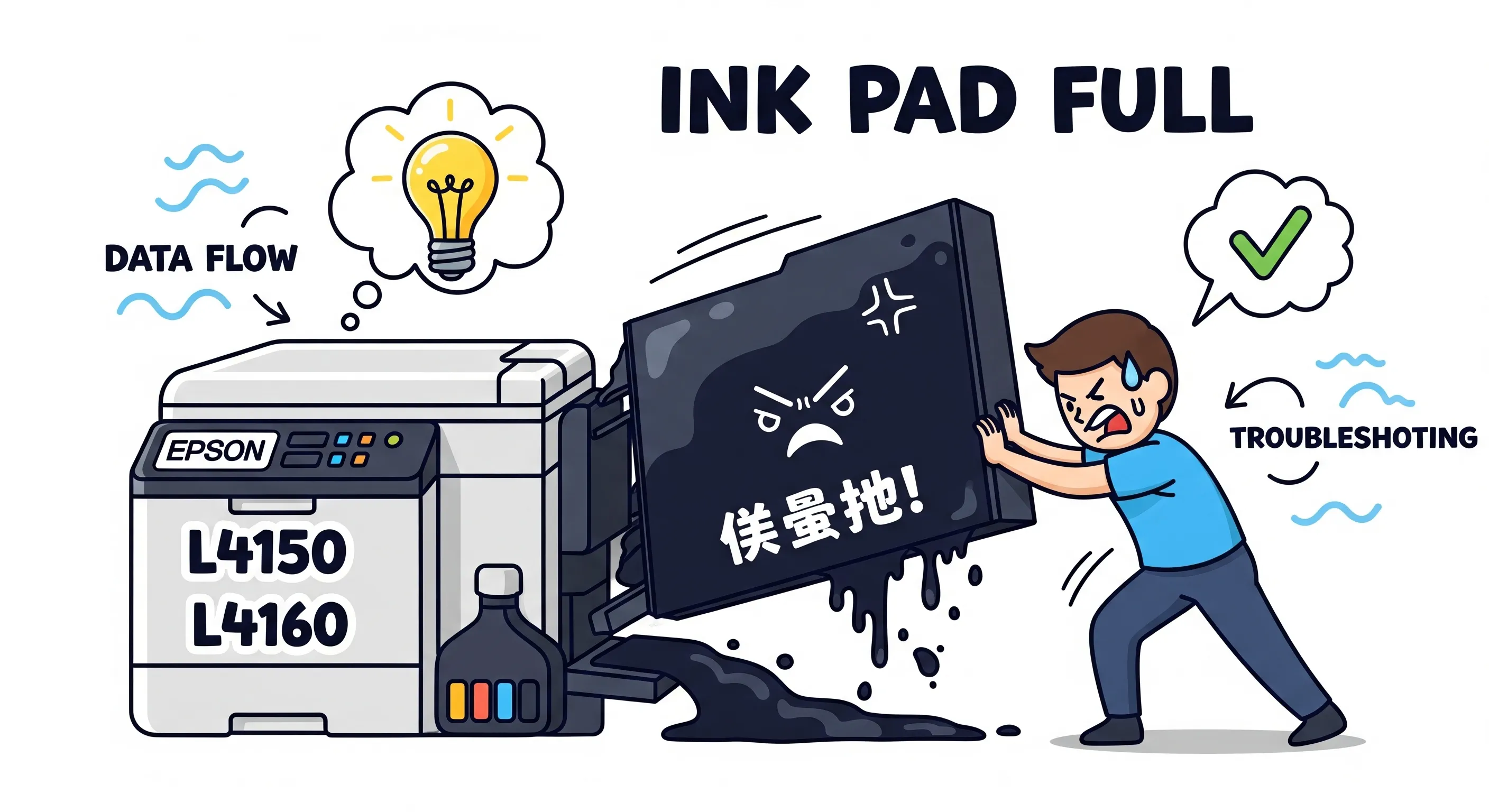 Gambar untuk artikel Mengatasi 'Ink Pad Full' di Epson L4150 & L4160 (Download Resetter)