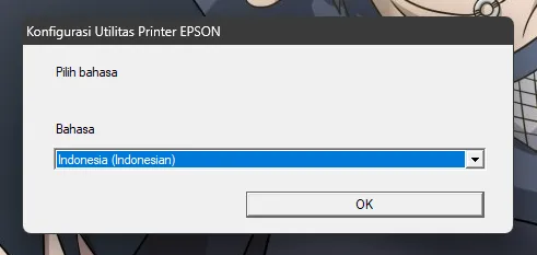 Langkah 2 Instalasi Driver Epson L310 - Pilih Bahasa