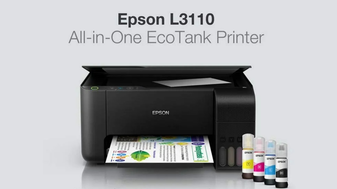 Tampilan samping printer Epson L3110.