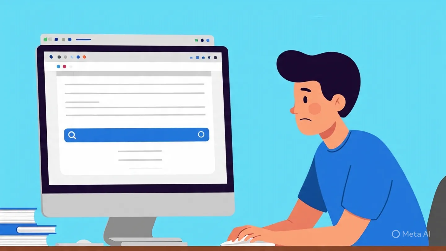 Ilustrasi bug di bawah kaca pembesar, melambangkan proses debugging.
