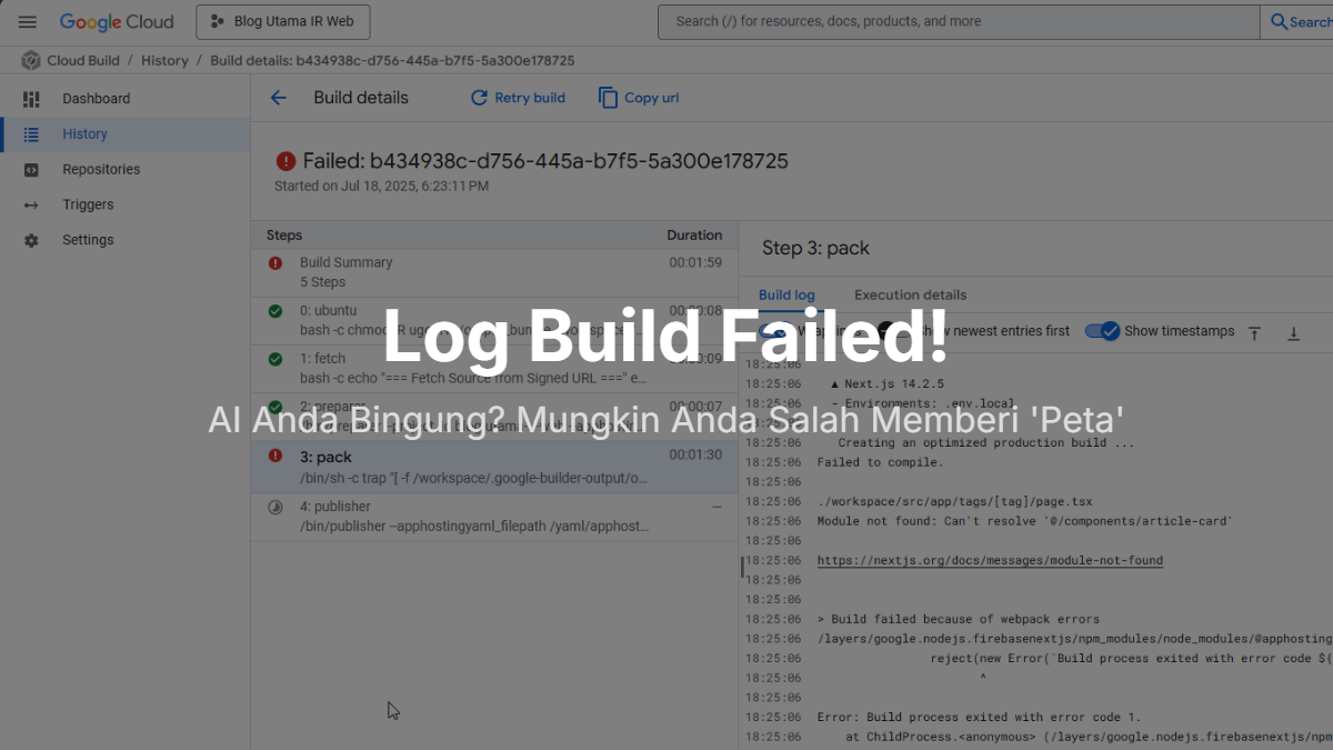Membangun web dengan AI terasa seperti sihir, hingga build gagal tanpa alasan yang jelas.