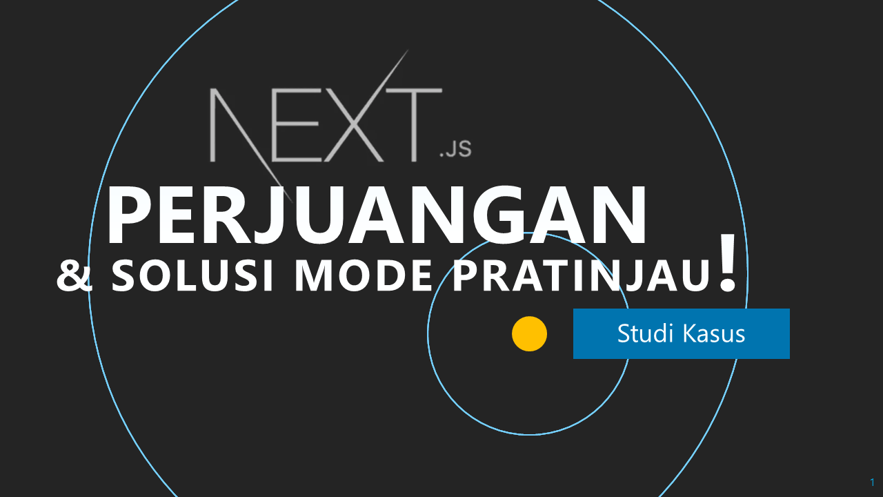 Studi Kasus: Perjuangan & Solusi Mode Pratinjau di Next.js