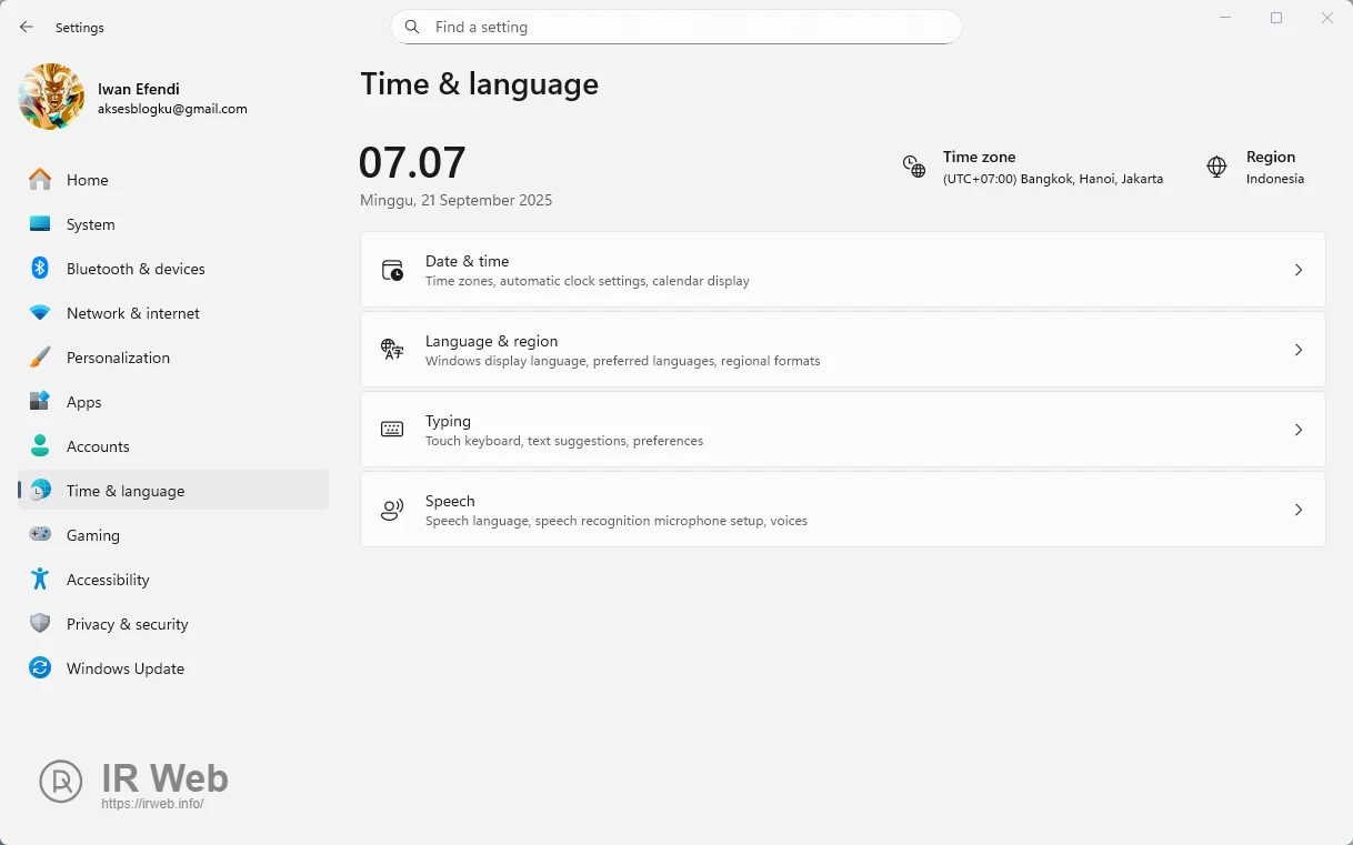 Pengaturan Regional Format di Windows 11